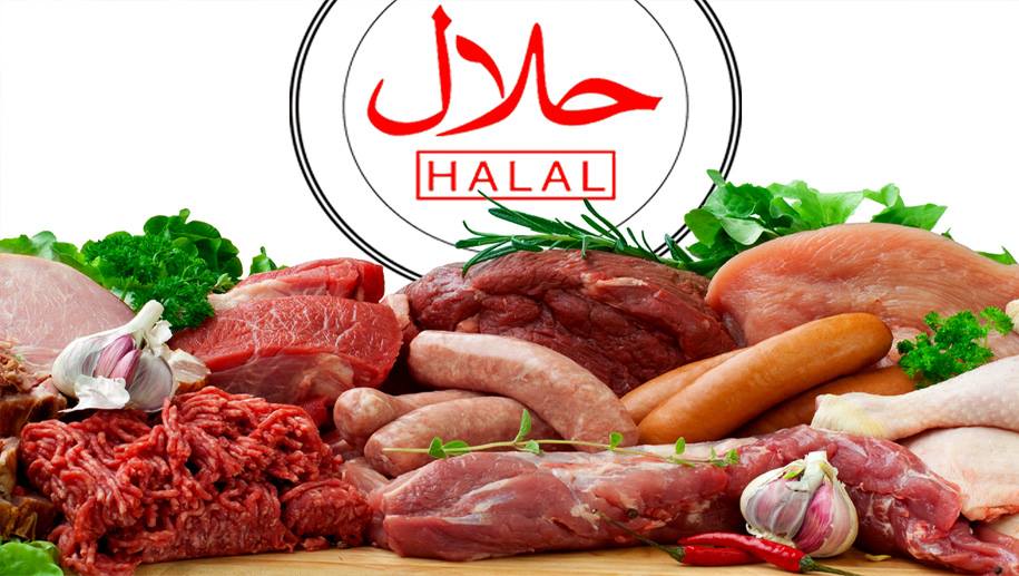 Variety of halal meat options